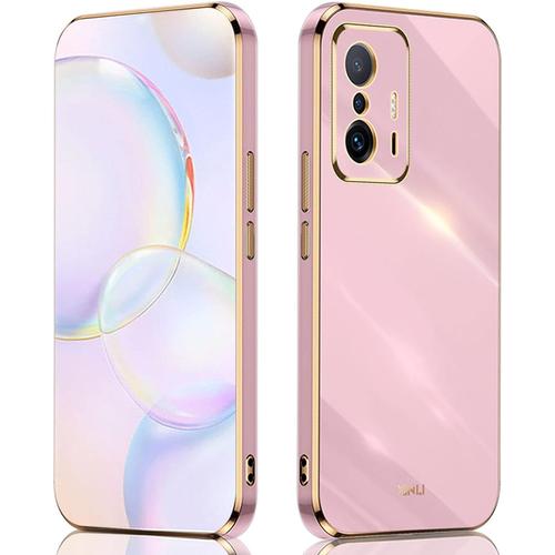 Coque Pour Xiaomi 11t Pro 5g/Xiaomi 11t 5g Case,Silicone Coloré,Protégez La Caméra,Étui Ultra-Fin Antichoc Pour Femme Mauve