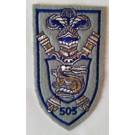 503 Rcc Régiment De Chars De Combat Xl Leclerc Écusson De L'insigne En Feutrine Et Broderie Bleue Grise