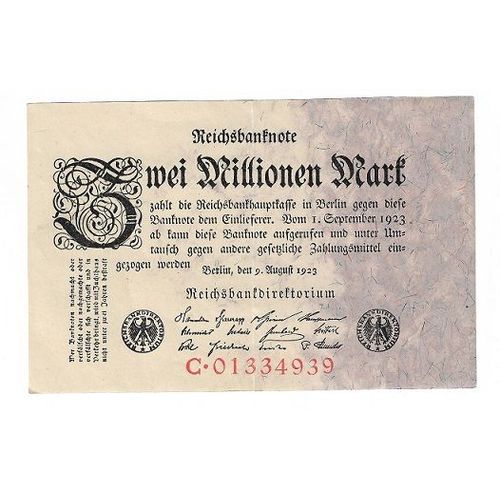 Billet Allemagne 2.000.000 Deutsche Mark Alphabet C
