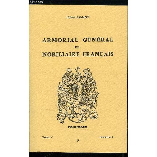 Armorial Général Et Nobiliaire Français Tome V N° 17 - David