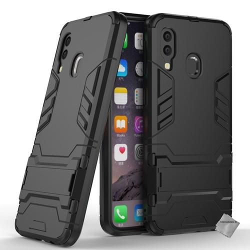 Housse Etui Coque Rigide Anti Choc Pour Samsung Galaxy A40 + Film Ecran - Noir