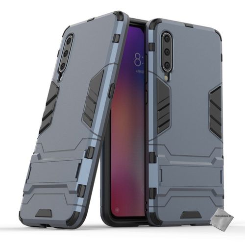 Housse Etui Coque Rigide Anti Choc Pour Xiaomi Mi 9 + Film Ecran - Bleu Fonce