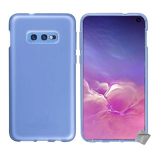 Housse Etui Coque Pochette Silicone Gel Fine Pour Samsung Galaxy S10e + Film Ecran - Bleu