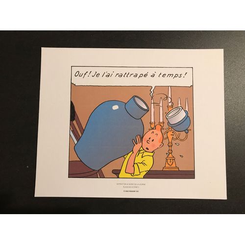Tintin - À Temps! - 19,5x24cm - Affiche / Poster Envoi En Tube