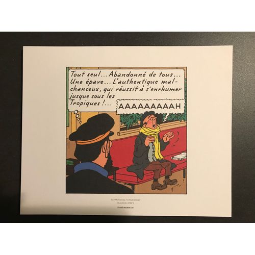 Tintin - Épave - 19,5x24cm - Affiche / Poster Envoi En Tube