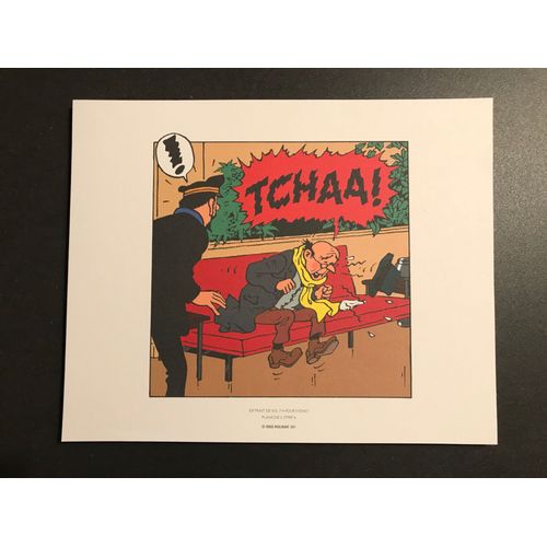 Tintin - Tchaa! - 19,5x24cm - Affiche / Poster Envoi En Tube