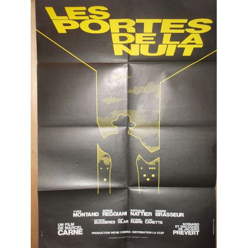 Les Portes De La Nuit - Affiche Pliée 80 X 160 - Marcel Carné - Yves Montand - Serge Reggiani - Jacques Prévert