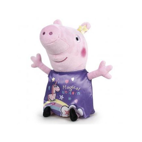 Peluche La Maman De Chloe Peppa Pig : La Tante 32 Cm - Peluche Licence - Cochon - Doudou Enfant