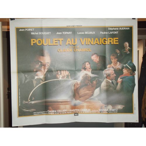Poulet Au Vinaigre - 1985 - Affiche Originale Pliée 80 X 120 - Claude Chabrol - Jean Poiret
