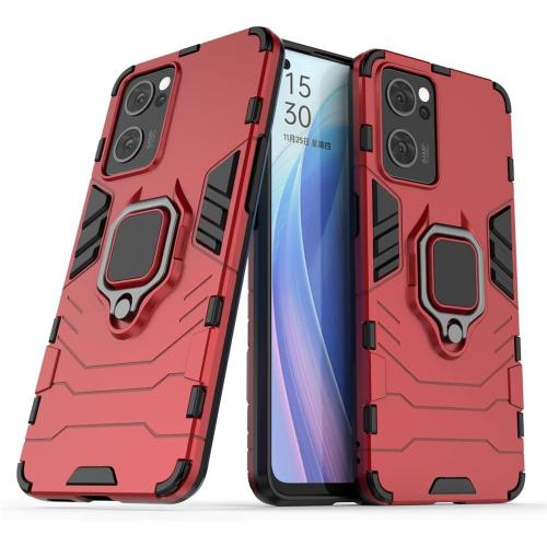 Compatible With Oppo Reno 4 5g Coque Silicone Tpu+Hard Pc Bumper Shell Metal Ring Supporter Holder Magnétique Car Mount Chateau Housse Étui Cover Pour Oppo Reno 4 5g Case Redkk.