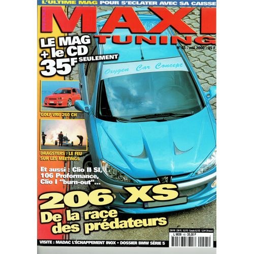 Maxi Tuning N° 45 Golf Vr6 Dragsters Clio2 206xs Madac Echappement Inox