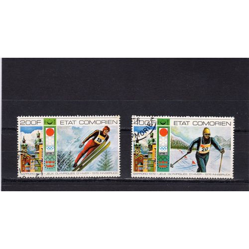 Timbres De Poste Aérienne Des Comores (Jeux Olympiques DHiver À Innsbruck)