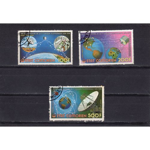 Timbres De Poste Aérienne Des Comores (Centenaire De La 1ère Liaison Téléphonique)