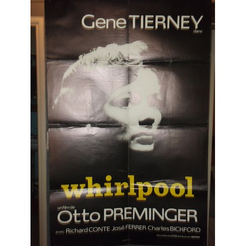 Le Mystérieux Docteur Korvo/ Whirlpool - Affiche Pliée 80 X 120 - Otto Preminger - Gene Tierney