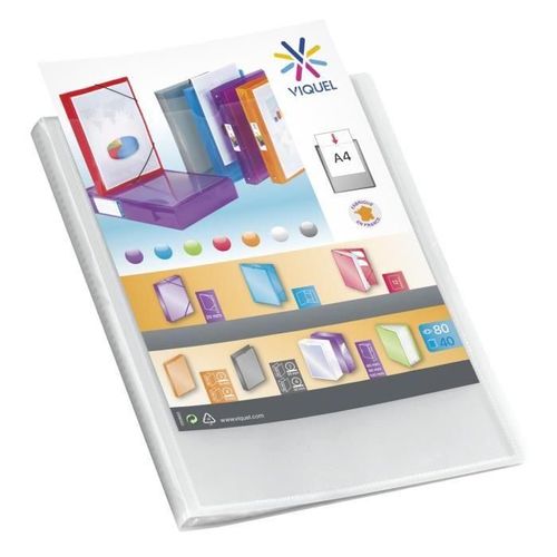 Viquel Protege-Documents Personnalisable - Format A4 - 80 Vues - Incolore