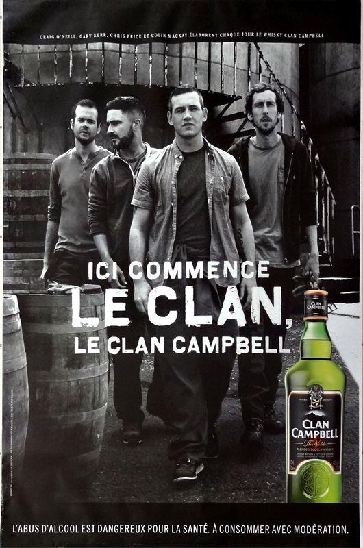 Affiche Publicitaire Roulée Whisky  Clan Campbell  (escalier) format  120X175cm