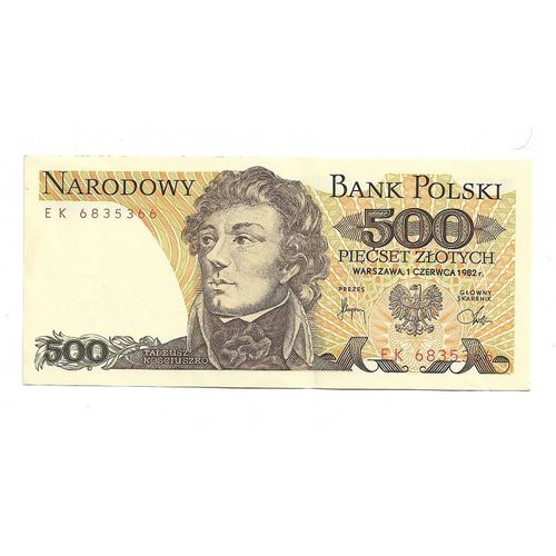 Billet Pologne 500 Zlotych 1982 Alphabet Ek 6835366