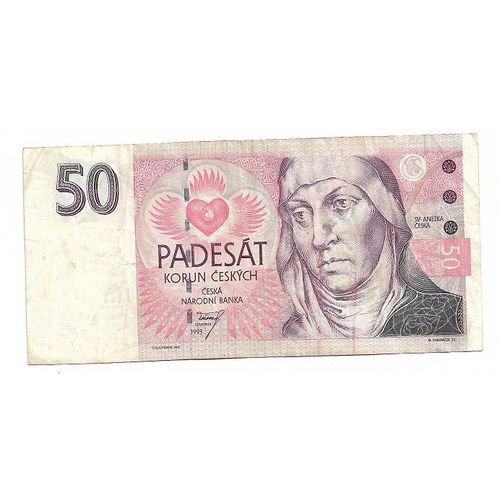 Billet Tchécoslovaquie 50 Couronnes 1993 Alphabet A13