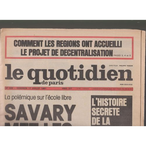 Le Quotidien De Paris 509