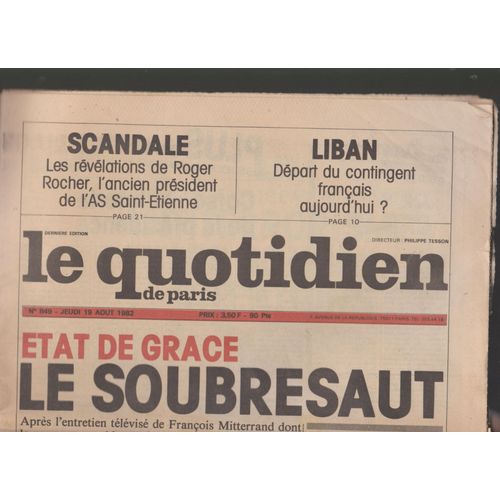 Le Quotidien De Paris 849