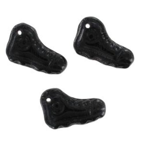 Breloques Baskets 15x9mm Noir (Jet) X 10