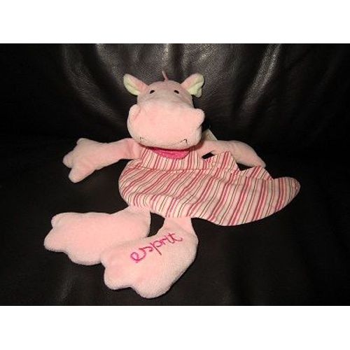 Esprit - Doudou Hippopotame Rose - Robe Rayée Rose