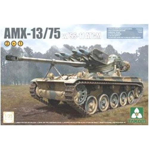 1/35 Amx-13/75 French Army Light Tank W/Ss-11 Antitank Missile 2 In 1 Plastic Model-Takom