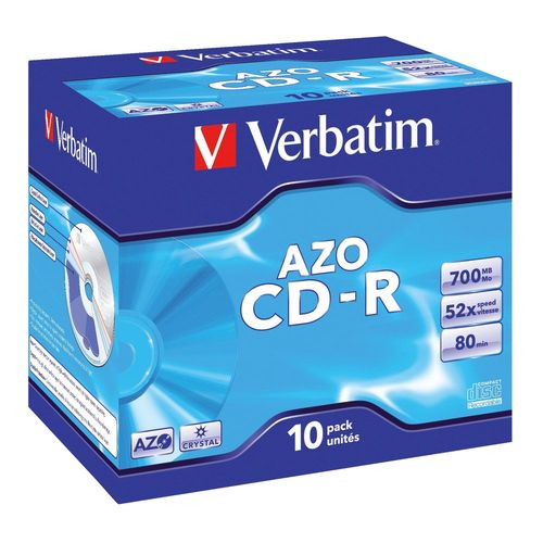 Verbatim AZO Crystal - 10 x CD-R - 700 Mo 52x - boîtier CD