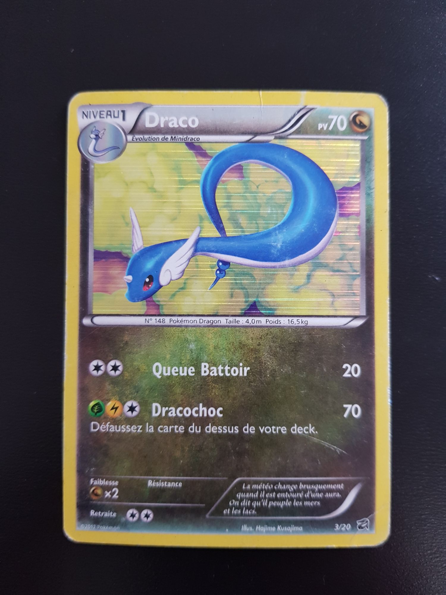 Coffre des Dragons 3/20 Français Draco Carte Pokemon Card Holo 
