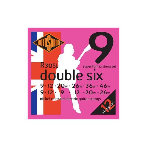 Rotosound R30sl Double Six - Jeu De 12 Cordes Guitare Électrique - 9-46/9-26