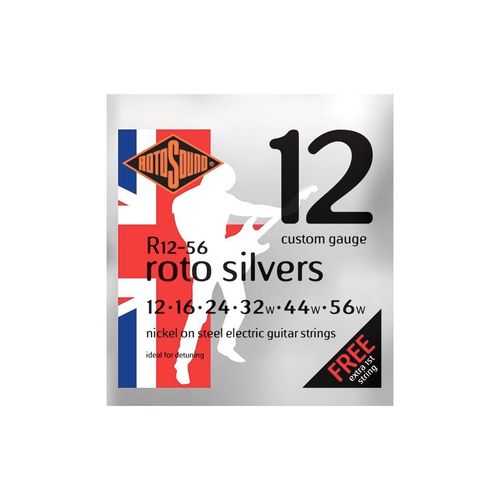 Rotosound R12-56 Roto Silvers - Jeu De Cordes Guitare Électrique - 12-56