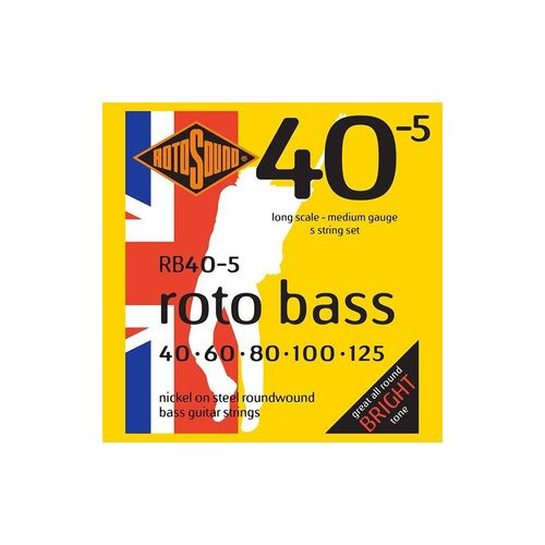Rotosound Rb40-5 Roto Bass - Jeu De 5 Cordes Basse - 40-125
