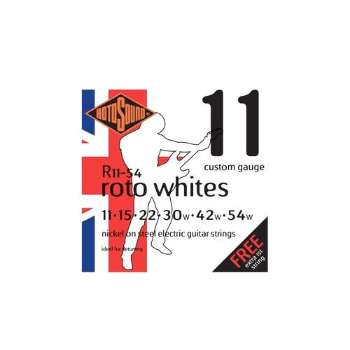 Rotosound R11-54 Roto Whites - Jeu De Cordes Guitare Électrique - 11-54