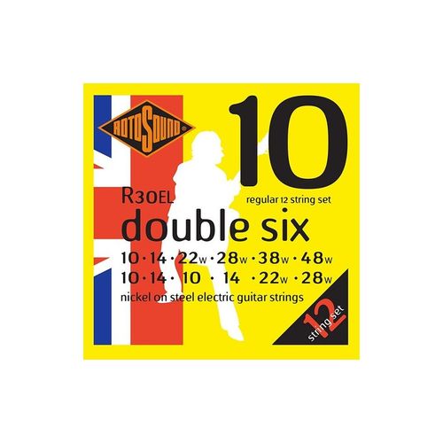 Rotosound R30el Double Six - Jeu De 12 Cordes Guitare Électrique - 10-48/10-28