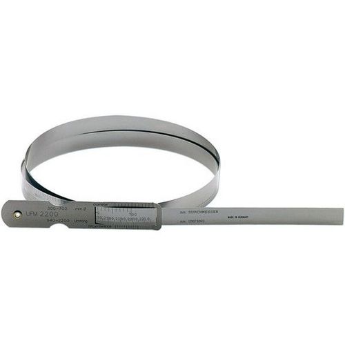 Mètre à ruban d'acier pour circonférence et Ø, Pour circonférence : 940-2200 mm, Pour Ø 300-700 mm, Vernier 0,1 mm