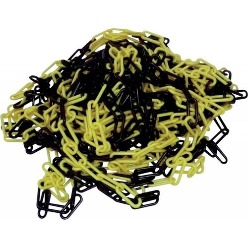 Cordon plastique 6 mm, jaune / noir (Par 25)