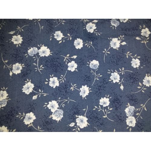 Jupe Longue Bleue À Fleurs Blanches - Taille 40