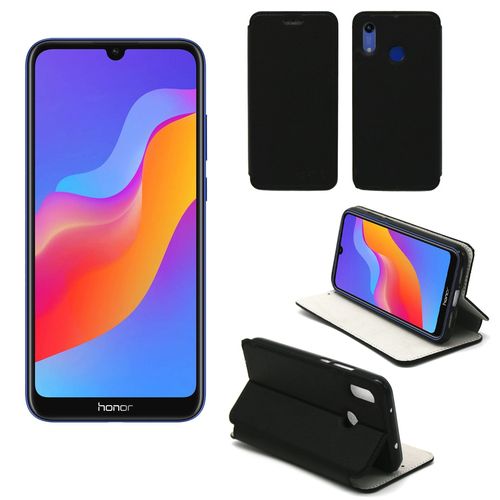 Etui Luxe Huawei Y6 2019 4g Noir Ultra Slim Cuir Pu Avec Stand - Housse Coque De Protection Huawei Y6 2019 Smartphone 2019 - Accessoires Pochette Cover Xeptio Case