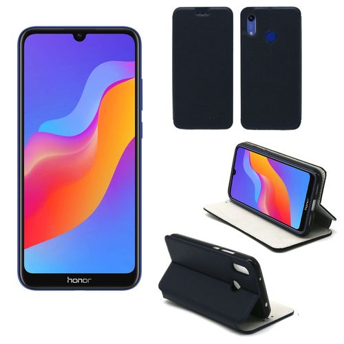 Etui Luxe Huawei Y6 2019 4g Bleu Ultra Slim Cuir Pu Avec Stand - Housse Coque De Protection Huawei Y6 2019 Smartphone 2019 - Accessoires Pochette Cover Xeptio Case