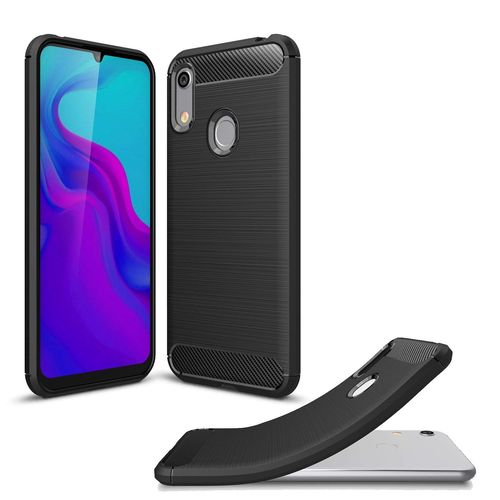 Huawei Y6 2019 4g - Coque Protection Arrière Noire Carbone Smartphone Ultimkaz Pour Huawei Y6 2019 Smartphone 2019 - Accessoires Pochette Xeptio : Exceptional Case
