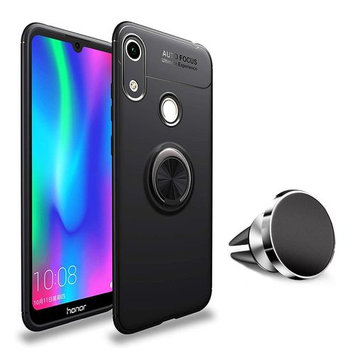 Pack Coque Magnétique Aimantée Housse Protection Huawei Y6 2019 Avec Support Stand Voiture Magnétique À Grille D'aération Universel Sans Fil