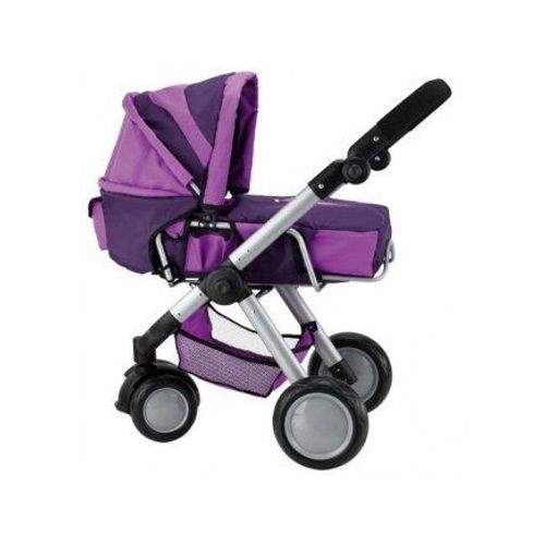 Landau Combi Poussette Violette 2 En 1 City Max Pour Poupee 81x50x79cm (Lxlxh) Poignee : Reglable De 37 A 77 Cm - Poupon Accessoire