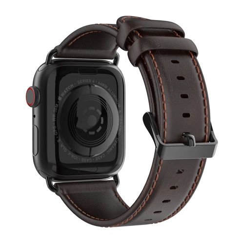 Bracelet De Montre En Cuir Marron Apple Watch De 42 Mm Dux-Ducis
