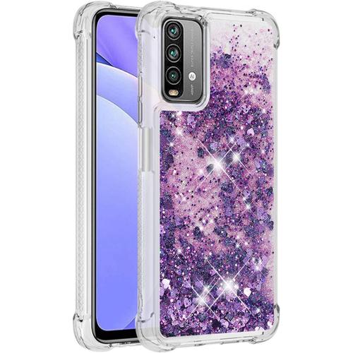 Coque En Silicone Pour Xiaomi Redmi 9 Power/Xiaomi Redmi 9t Cases Cover En Tpu Silicone Etui En Tpu Silicone Liquide Paillette Absorbant Les Chocs Housse De Protection Tpu Bumper