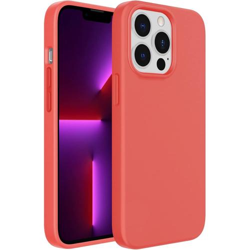 Coque En Silicone Compatible Avec Iphone 13 Pro 6 1 Pouces Étui De Protection Complète Du Corps Au Toucher Soyeux Housse Doublure Douce En Tissu Microfibre Anti Chocs Pomelo Rose