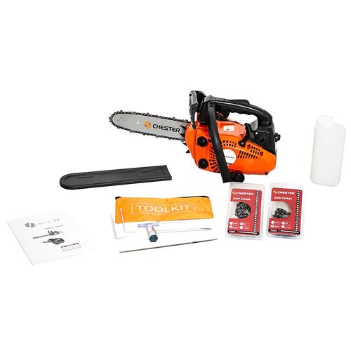 Tronçonneuse élagueuse 25 cm³ - guide 25 cm - 2 chaînes - CHESTER