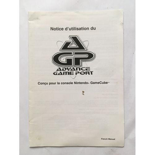 Notice Advance Gameport Nintendo Game Cube Seule