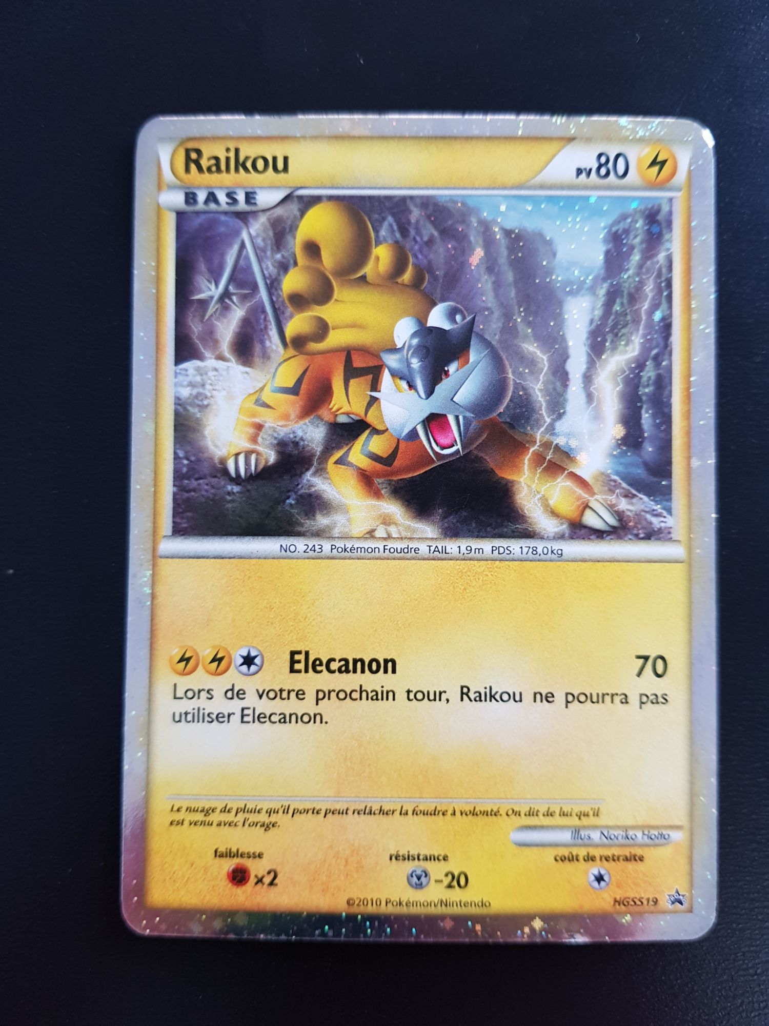 Raikou (HGSS19/25), Busca de Cards