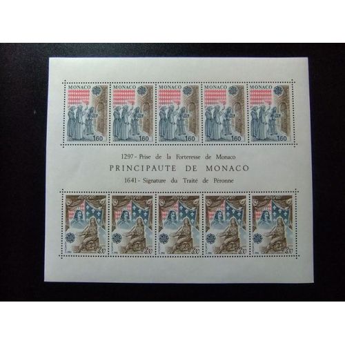 Monaco 1982 Europa Cept Prise De La Forteresse De Monaco Yvert Bloc 22 ** Mnh