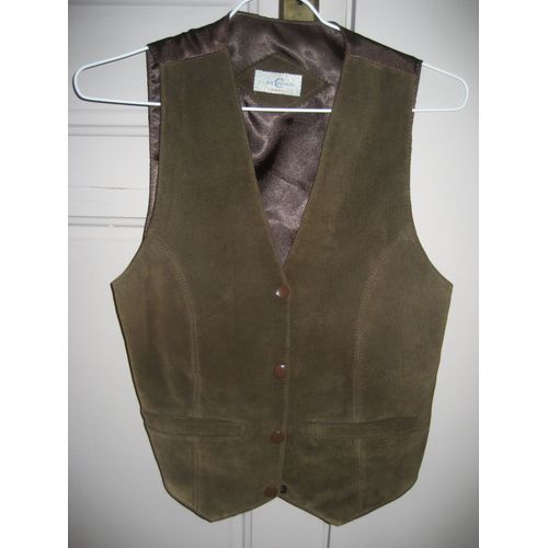 Gilet "Barman" Femme Croute De Porc Et Polyester